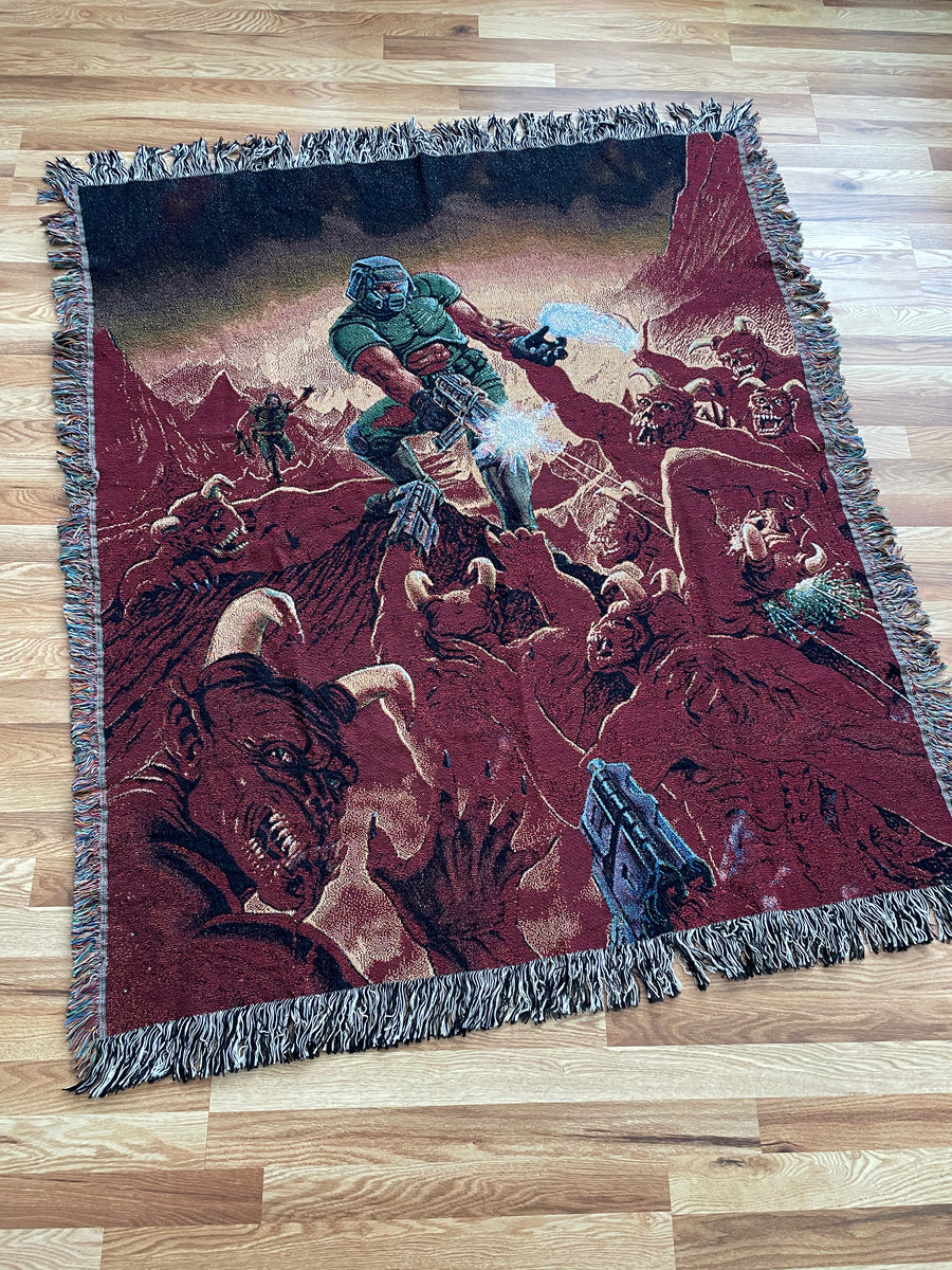Doom woven blanket / tapestry Death Rattle Market
