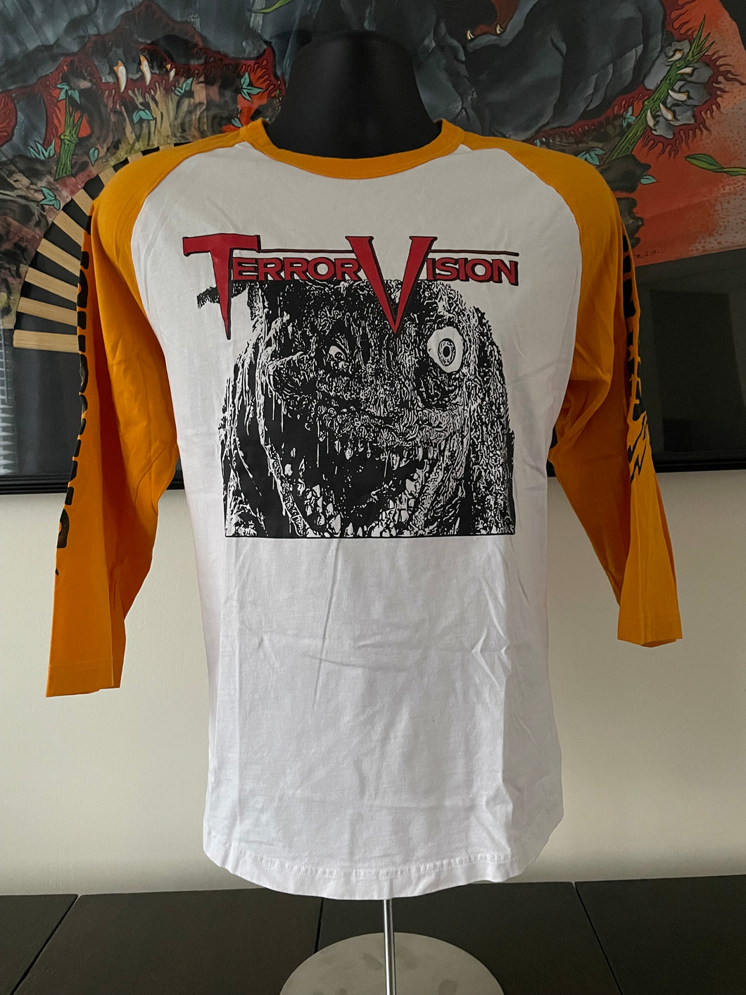 USED Large Terror Vision Baseball Shirt