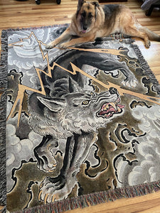 Tim Lehi - Wolf Woven Tapestry (Giant)