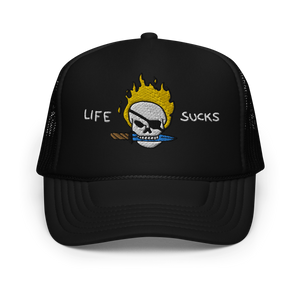Life Sucks Embroidered Trucker Hat