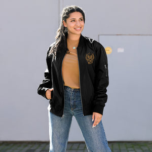 Embroidered Snaggletooth - Gold Version Bomber Jacket (ships separately)