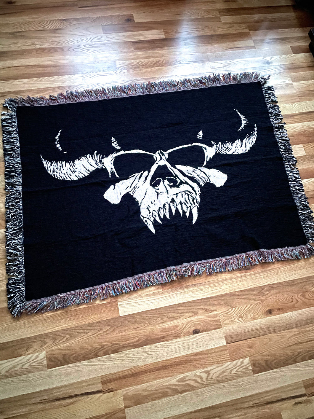 Danzig Skull - Woven Blanket / Tapestry