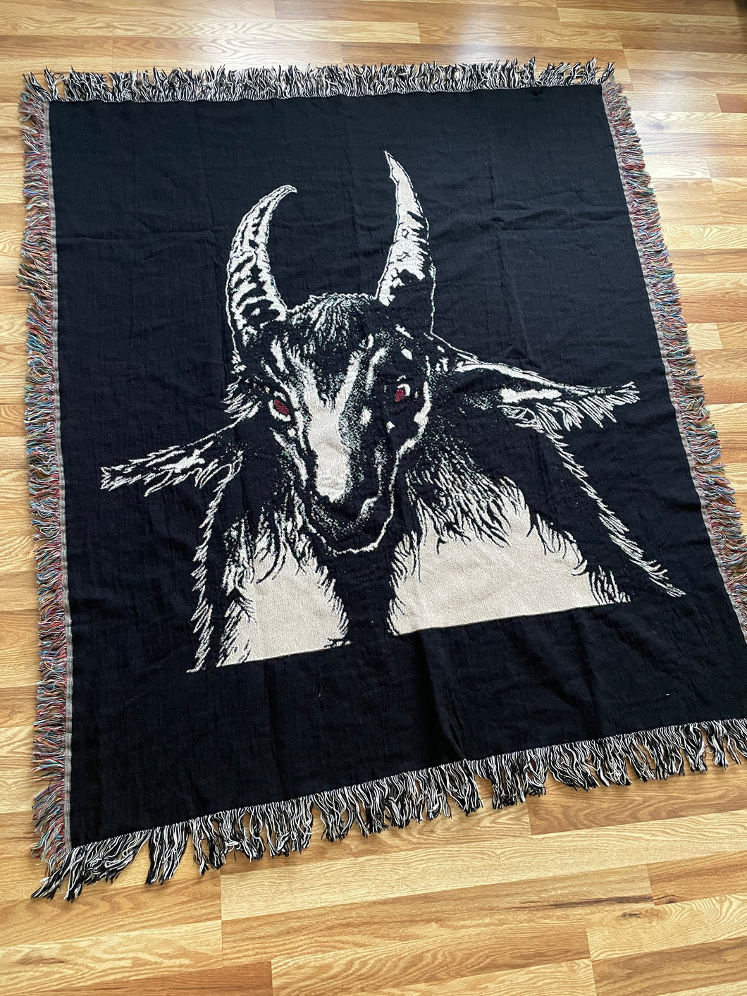 Bathory Goat - Woven Blanket / Tapestry